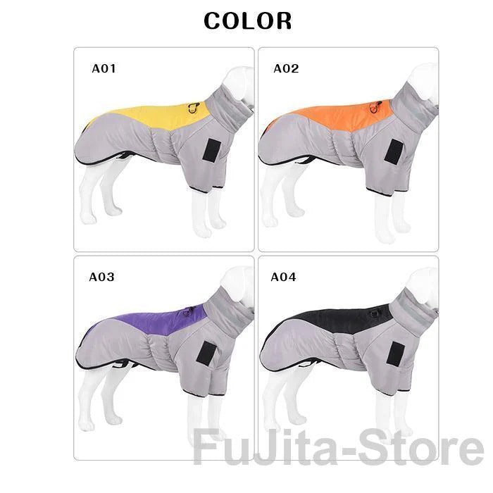 ペット服 犬服 ドッグウェア ダウンジャケット 大型犬防寒 秋冬 ワンちゃん服 大型犬 保温 防水 犬のコート 中綿ジャケット 裏起毛 二つ足 冬 暖かい服 愛犬用