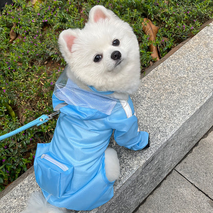 人気牽引可能子犬犬4本足マッキントッシュ防水オールインワン足付き小型犬