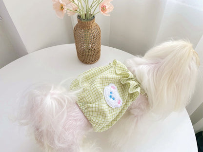 新品 大人気 ペット 服 安い 犬春 夏 フリル チェック キャミソール かわいい 可愛い ハイブランド 猫 ドッグ ウェア