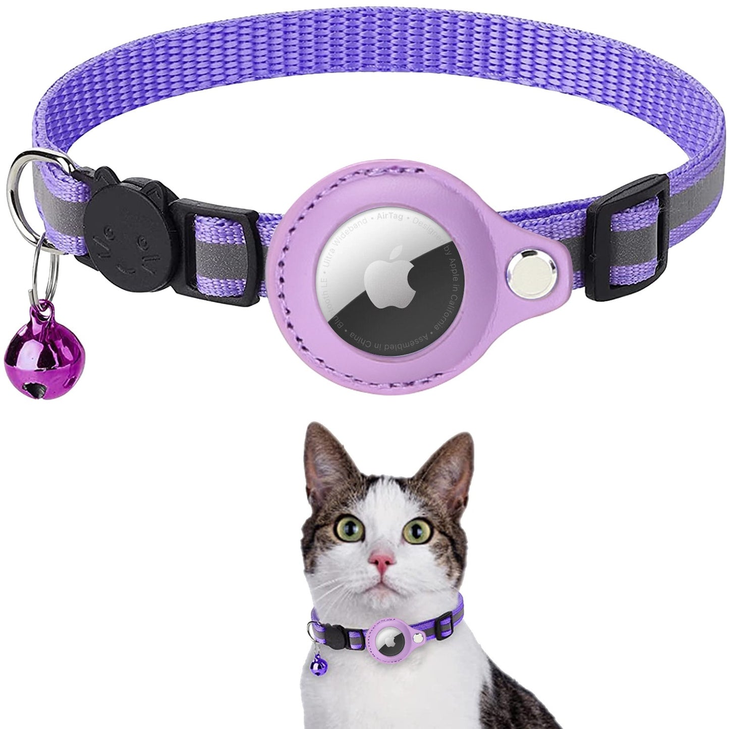 猫 首輪 エアタグケース gps 追跡 反射 犬 ペット用品 散歩 脱走防止 迷子 発見機 通院 災害 避難 安全対策