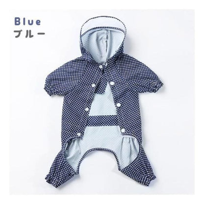 犬 レインコート ペット服 小型犬 中型犬 レインウェア 雨合羽 カッパ ドッグウェア ベージュ ピンク ブルー 犬服 ペット 防水 梅雨対策 ドローコード