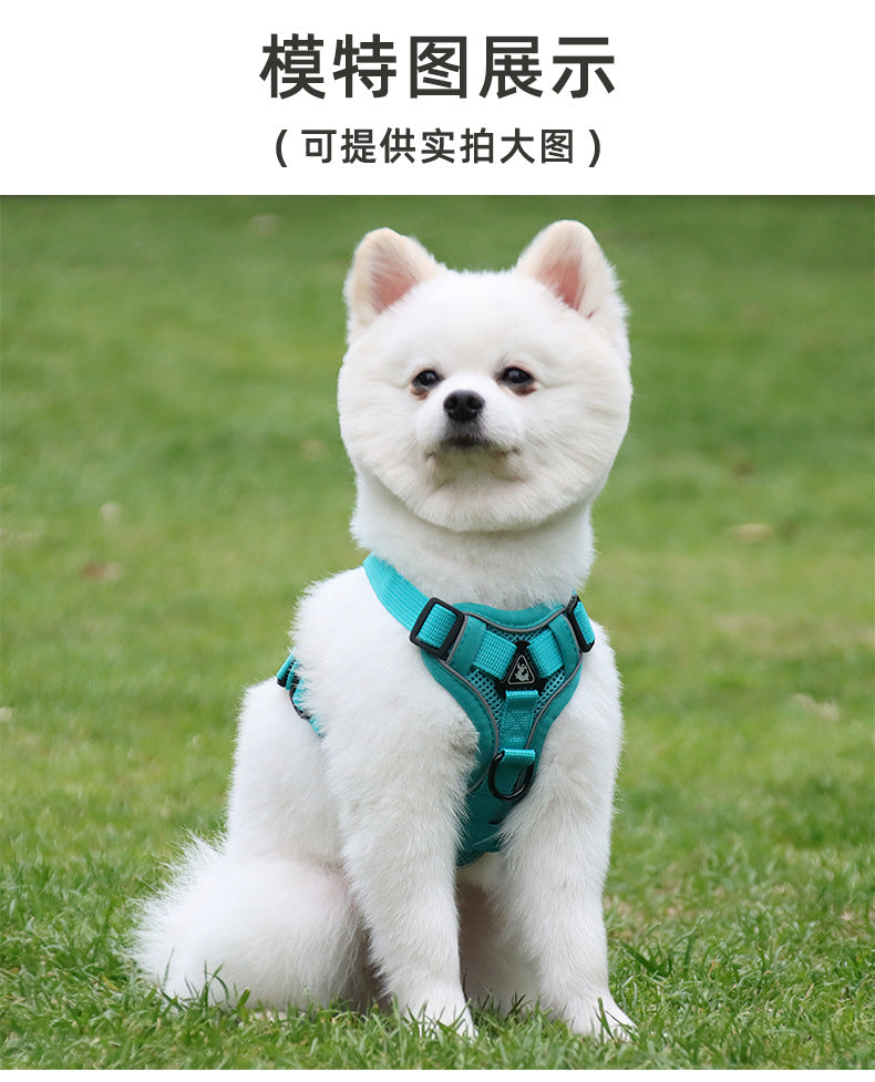 新しい犬のリーシュベストペット猫胸ストラップ 反射通気性猫の散歩の鎖子犬の鎖