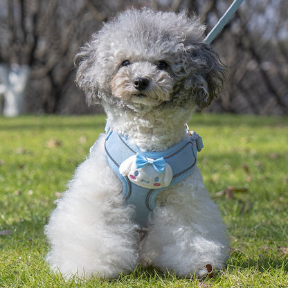 猫 犬 ハーネス 首輪 胴輪 りーど 着脱 軽量 簡単 抜けない 柔らかさ つけやすい ソフト セット 散歩 リードイヌ 子猫 子犬 おしゃれ ペット 小型犬 犬猫通用 リ一ド150cm