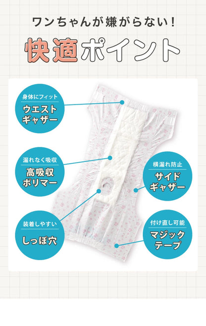 <a href="https://www.qoo10.jp/gmkt.inc/Search/brand.aspx?brandno=134820" target="_blank" class="title_brand" id="btn_brand" title="リコメン堂">リコメン堂</a>犬 おむつ ペット 女の子 抗菌 消臭 XXS XS S M L XL 6サイズ 7層構造 超吸収 防臭 120枚 100枚 大容量 マナー ベルト パンツ しつけ マーキング防止 介護 超小型犬 小