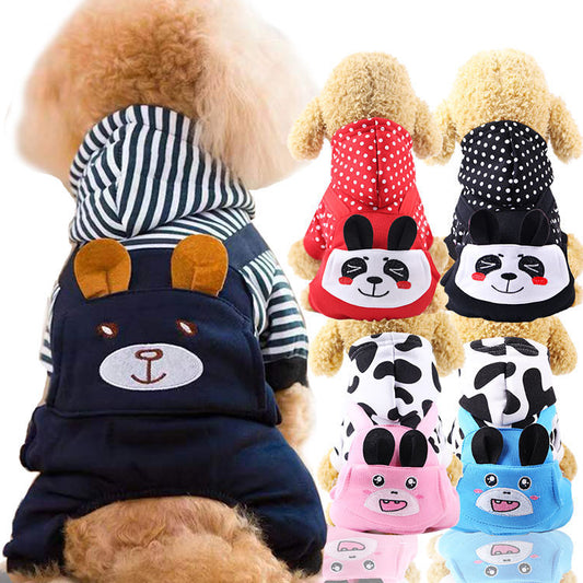 保温 ペット服 厚手 ペット 猫犬服 小中型犬 サロペット ドッグウエア ペット用品 犬用品 犬服
