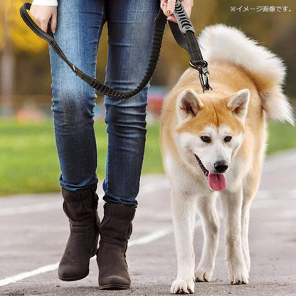 リード ロープ 犬用品 散歩 大型犬 犬用 車載 丈夫 ダブルハンドル ペット 犬用品 伸縮性 反射素材 ペットグッズ おでかけ 犬リード 中型犬 シートベルト