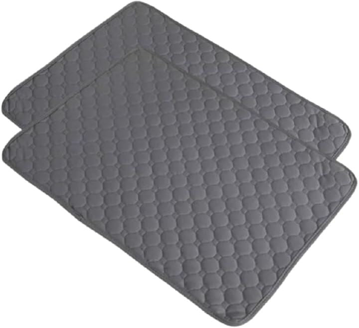 洗える ペットシーツ 犬 おしっこマット おしっこシート 大判 ペット用 速乾 介護(グレー, 100x70cm 2枚セット)