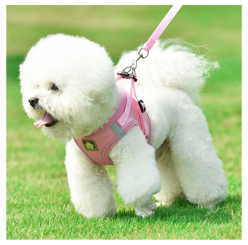 犬用 ハーネス リードセット 中型犬小型犬 脱げない 着せやすい おしゃれな犬ファッション ペット用品かわいい犬ベルト 17カラー選べる