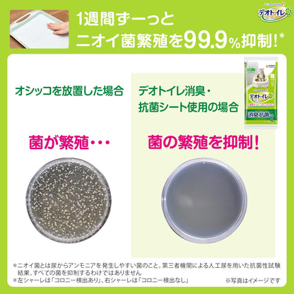 [ニオイ菌99.9%抑制] デオトイレ 消臭・抗菌シート ナチュラルガーデンの香り 21枚 [猫用システムトイレシート] システムトイレ 猫用【Amazon.co.jp限定】