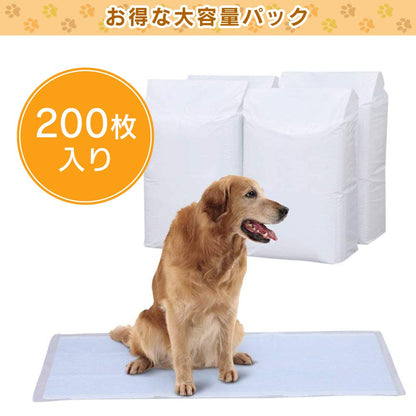アイリスオーヤマ ペットシーツ 薄型 1回使い捨て 抗菌 消臭 中型犬・大型犬 ダブルワイド 200枚入 (ケース販売)
