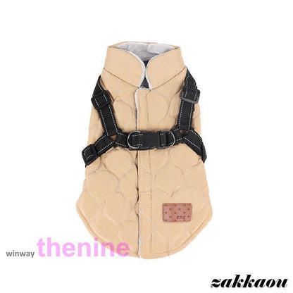 犬 服 ジャンパー 犬の服 ハーネス一体型防寒ジャンパー ドッグウェア ジャケット 小型犬 中型犬 秋 秋服 冬 冬用 冬服 秋冬 おしゃれ アウター コート お出かけ