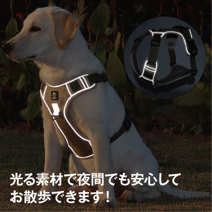 ハーネス かわいい 反射 小型犬 ドッグハーネス 大型犬 4サイズ dog-harness ベスト 中型犬 夜 ベスト型 犬用ハーネス 犬