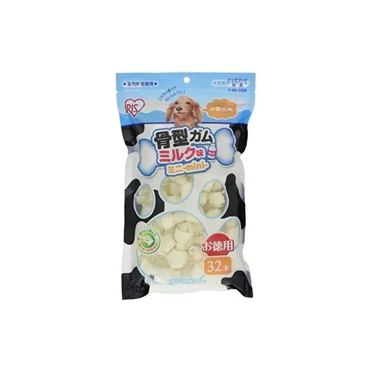 【即納】アイリスオーヤマ 犬 おやつ 骨型ガムミルク SSサイズ 32本入