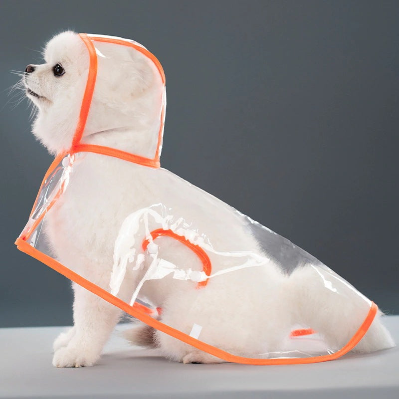 人気ペット用品犬マッキントッシュテディ中小犬新透明レインポンチョ