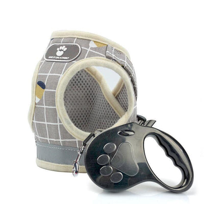 背心式犬牽引紐テディ比熊小型犬胸背ドッグラン子犬チェーンペット用品