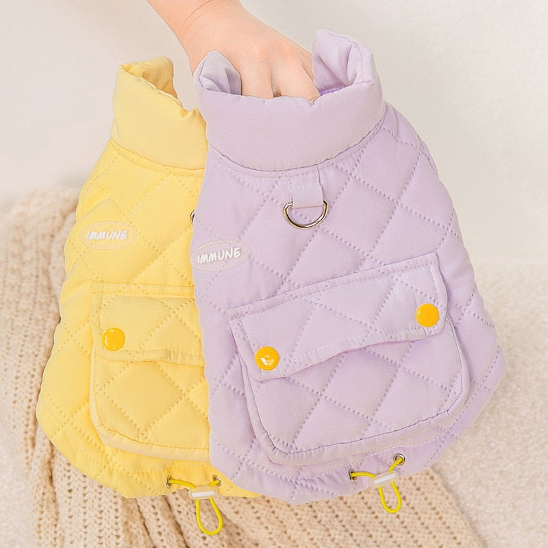 犬服 ワンちゃん服の保温ポケットはベストの子犬の両足を牽引し猫の服を厚くすることができる