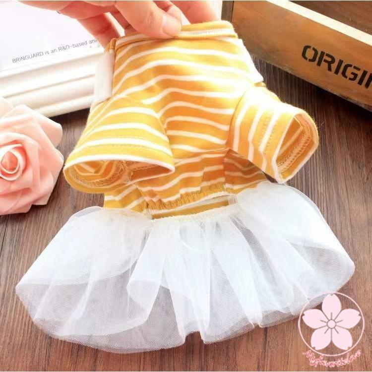 新品 大人気 ペット 服 安い 犬 春 夏 秋 ボーダー ワンピース フリル かわいい 可愛い ハイブランド 猫 ドッグウェア