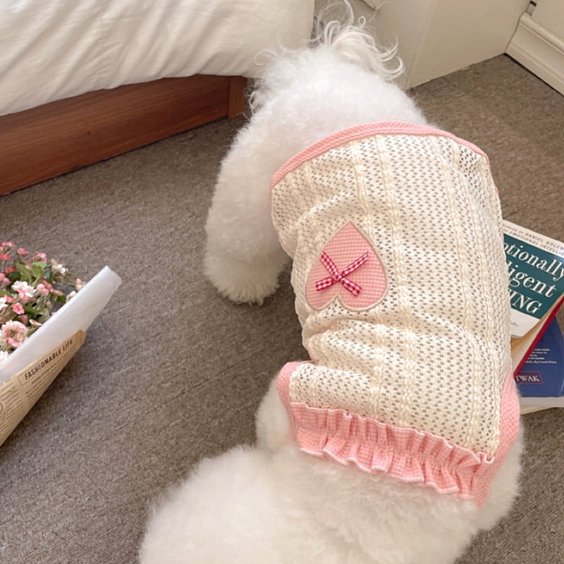 [犬 服]犬 洋服 ins人気商品 ペット犬服かわいい薄型通気性愛メッシュスリング小型犬猫ベスト