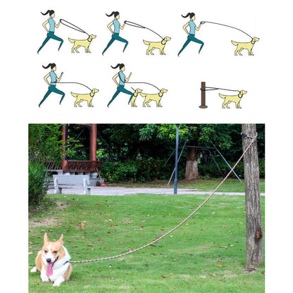 犬 リード 2.6m ショルダーリード 肩掛けリード 2頭引き リード ロングリード 反射機能 小型犬 中型犬 散歩 コンパクト 長い 多頭飼い