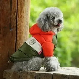 犬服 服 フード付きダウン風ジャケット ジャケット コート おしゃれ かわいい 小型犬 保温 防寒 やわらか あったか 犬用 犬の服 犬 服 ペット服 ドッグウェア997