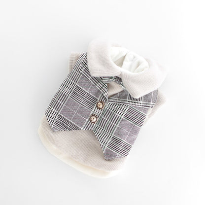 犬服ペット犬冬カレッジスタイルスーツ猫スカートテディビションプードル冬服新品！