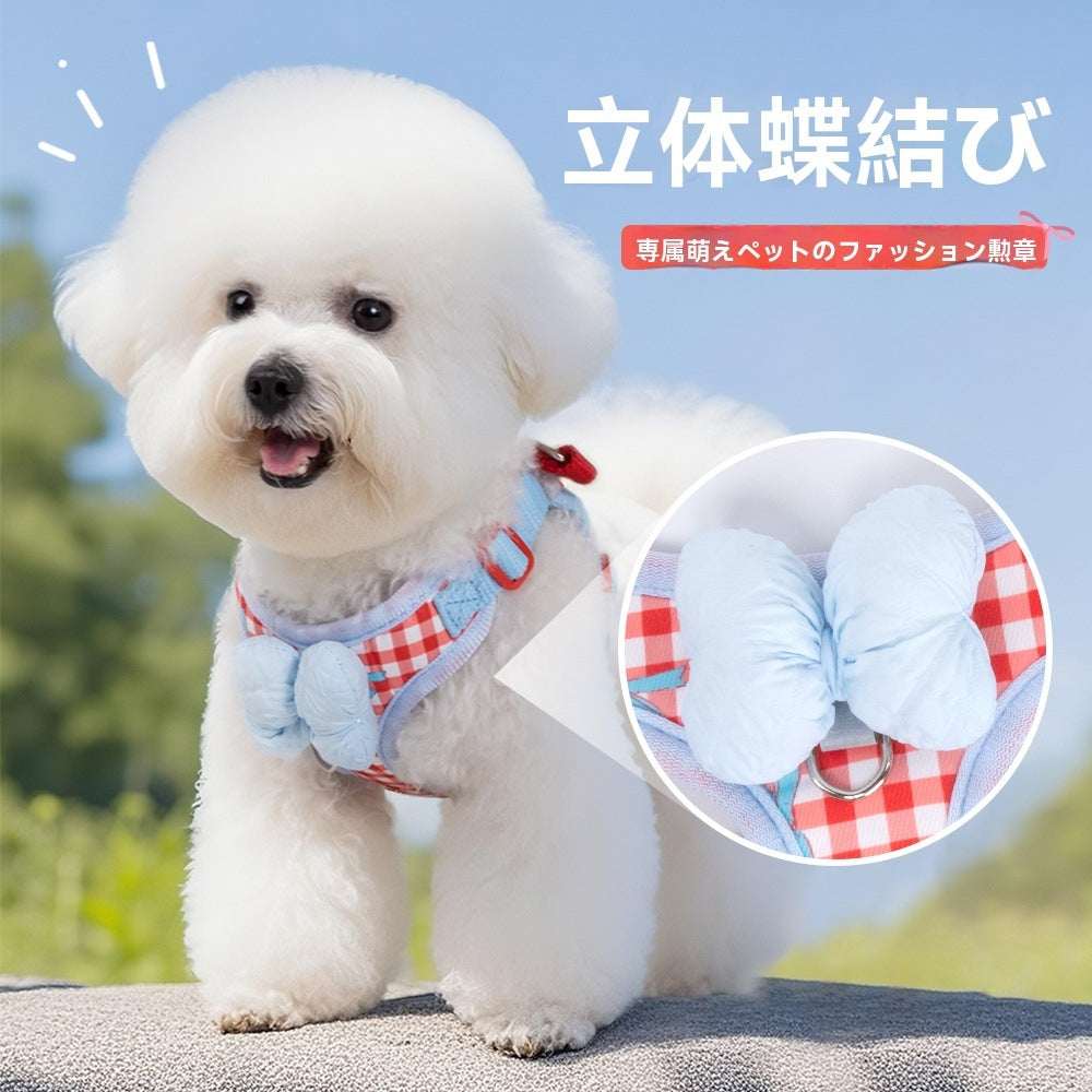 ペット用リード ハーネス リード 犬 2点セット 犬猫兼用 胴輪 脱げない 簡単 小型犬 中型犬 大型犬 散歩 ペット ストレスフリーで快適お散步