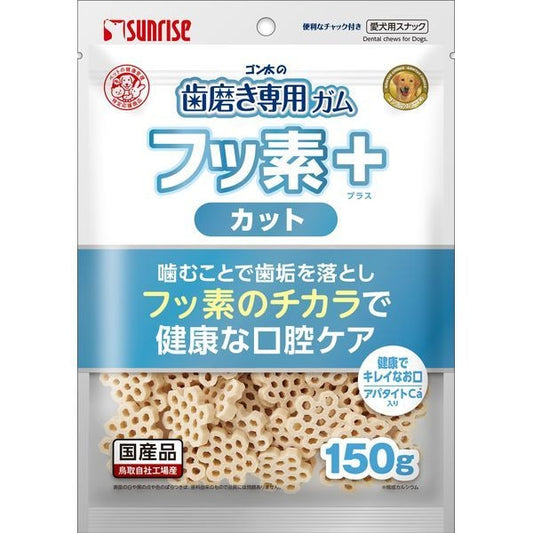 <a href="https://www.qoo10.jp/gmkt.inc/Search/brand.aspx?brandno=26472" target="_blank" class="title_brand" id="btn_brand" title="マルカン">マルカン</a>ゴン太の歯磨き専用ガム フッ素プラス カット アパタイトカルシウム入り 150g