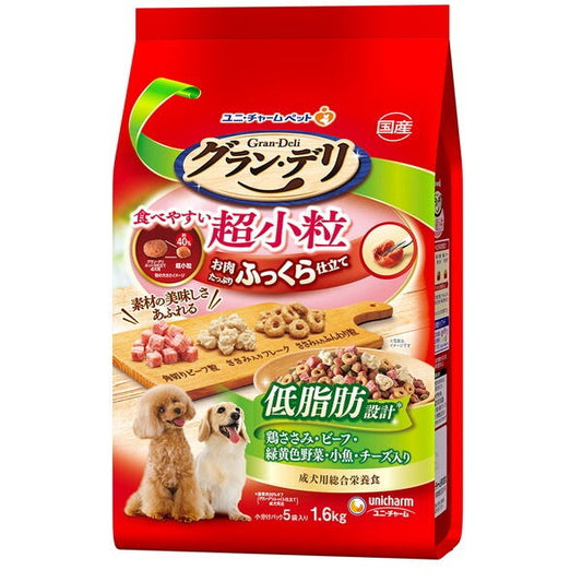 ユニ・チャーム">ユニ・チャーム</a>グラン・デリ ふっくら仕立て 低脂肪食べやすい超小粒 1.6kg