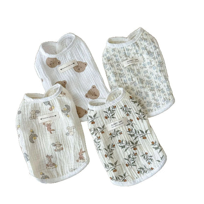 [犬 服]犬 洋服 ins人気商品 夏猫服ノースリーブカーディガンかわいいベスト犬サンベスト薄毛秋対策