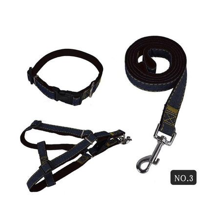 新商品プロモーション，数量限定 ペット用　犬用 ハーネスと首輪とリード ３点セット ベルト式ハーネス ストレス軽減 歩行補助 ハーネスと首輪はバックル開閉 簡単着脱 簡単サイペット用　犬用