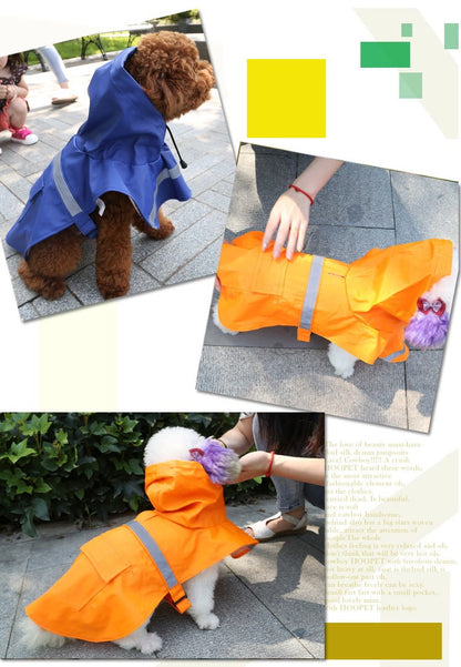 ペット レインコート 犬用 雨具 防水 ポンチョ 小型犬 ペットウェア かわいい 雨天対策 ポケット反射テープ付き 中型犬 大型犬 梅雨 散歩 雨具