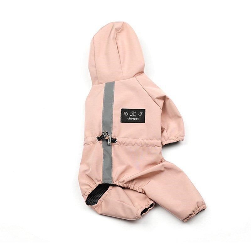 ペット服 ドッグウェア レインコート 犬の服 犬服 パーカー フード付き 四足 小中型犬用 雨服 雨具 雨の日 防水 雨具 お散歩 梅雨対策 メール便 着脱簡単