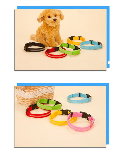 犬 首輪 光る LED キラキラ 光るバンド S/M/L 首バンド 夜間 散歩 夜 ペット リード ジョギング ウォーキング きらきらバンド 安全ライト 防止 点滅 ライト ins