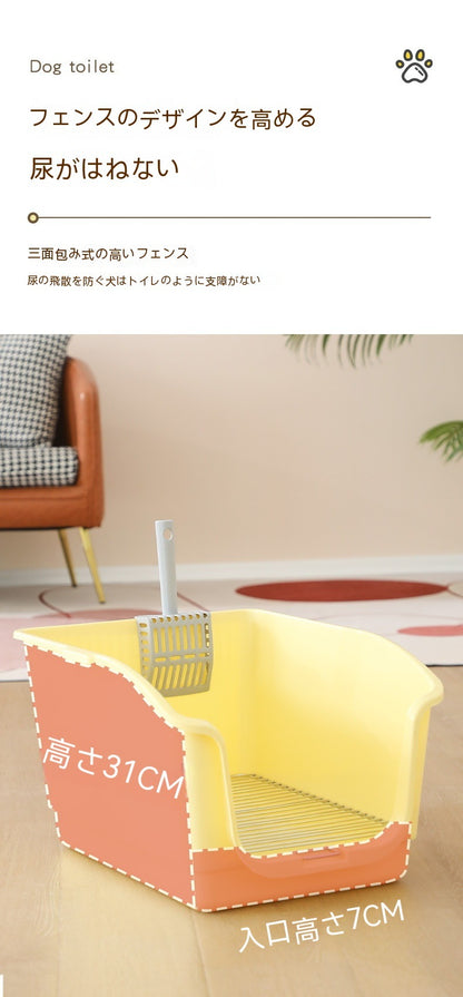 壁付き犬トイレ便器ステンレス防糞犬砂盆の中の小型犬と高犬トイレのペット用品