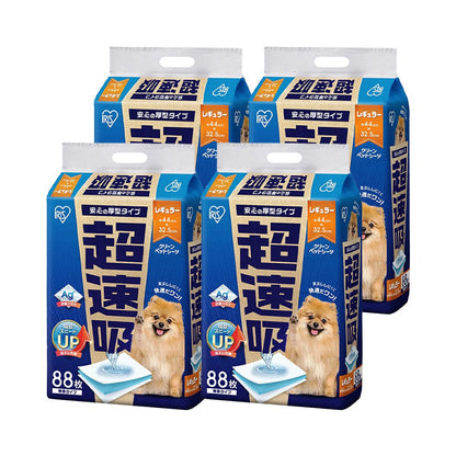 <a href="https://www.qoo10.jp/gmkt.inc/Search/brand.aspx?brandno=49458" target="_blank" class="title_brand" id="btn_brand" title="アイリスオーヤマ">アイリスオーヤマ</a>超速吸ペットシーツ　レギュラー　８８枚X４　ＣＳＰＳ－８８　厚型タイプ　クリーンペットシーツ　ＣＲＣ40―25―10―10―00