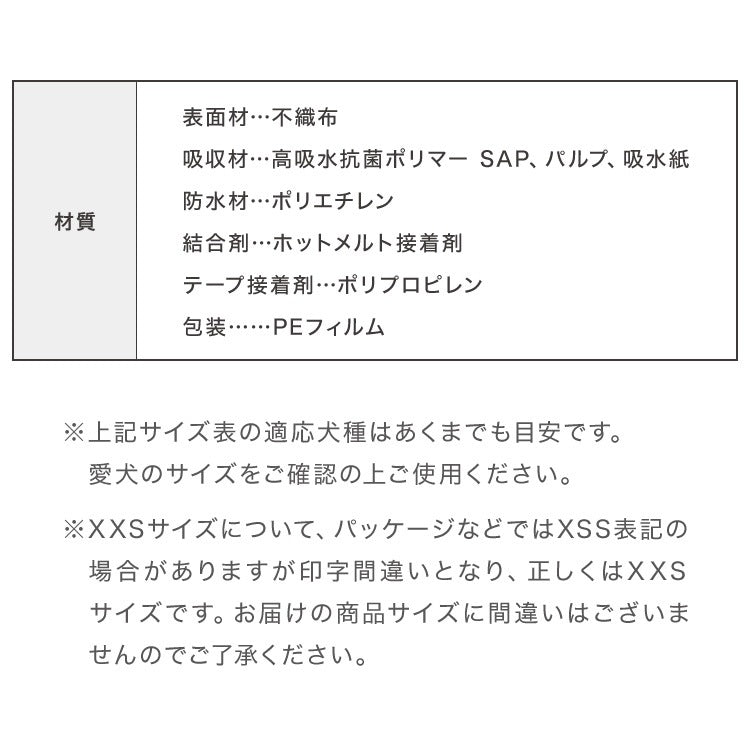 <a href="https://www.qoo10.jp/gmkt.inc/Search/brand.aspx?brandno=134820" target="_blank" class="title_brand" id="btn_brand" title="リコメン堂">リコメン堂</a>犬 おむつ ペット 女の子 抗菌 消臭 XXS XS S M L XL 6サイズ 7層構造 超吸収 防臭 120枚 100枚 大容量 マナー ベルト パンツ しつけ マーキング防止 介護 超小型犬 小