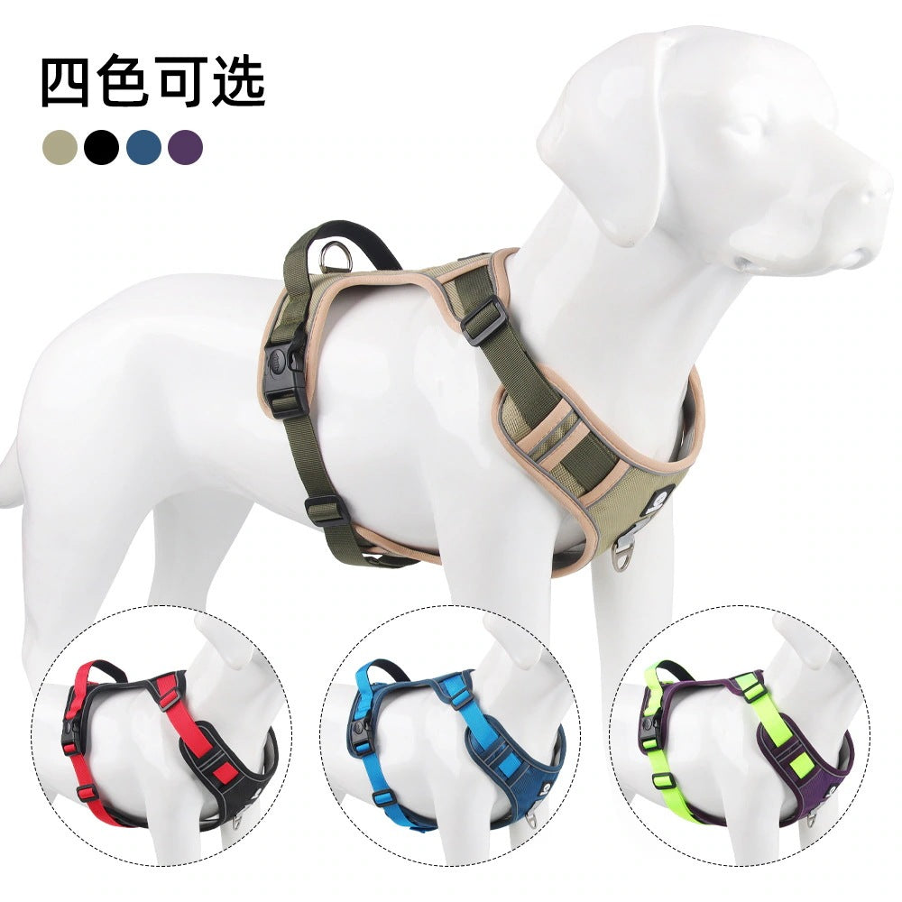 ペットリーシュ大型犬胸ベルト大型犬犬胸反引き裂き摩耗犬胸背中