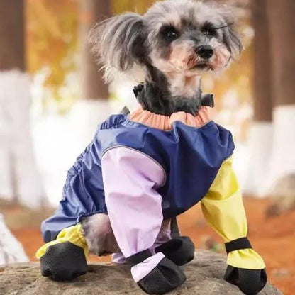 防水 犬 犬用レッグカバー サスペンダー付き防水犬用ブーツ レインコート 調節可能 脱げない 犬服 新作 セール 犬用レッグカバー 滑り止め レインパンツ