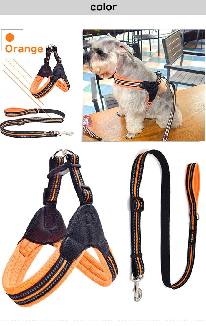 メッシュ 小型犬 ふっくら生地 犬 中型犬 ベスト ドッグウェア ドッグ 大型犬 キャット 服 ハーネス 胴輪 反射 付 ペット リード