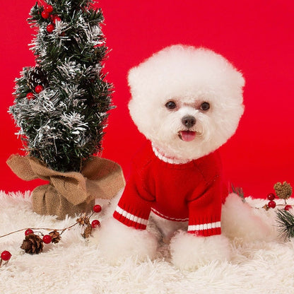 秋と冬犬エルククリスマスお祝いセーター小型および中型犬猫ペット服新年服 ペット服