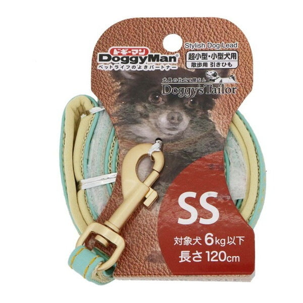 <a href="https://www.qoo10.jp/gmkt.inc/Search/brand.aspx?brandno=25753" target="_blank" class="title_brand" id="btn_brand" title="ドギーマン">ドギーマン</a>Doggys Tailor ドッグリード SS レザースタイル ライトブルー