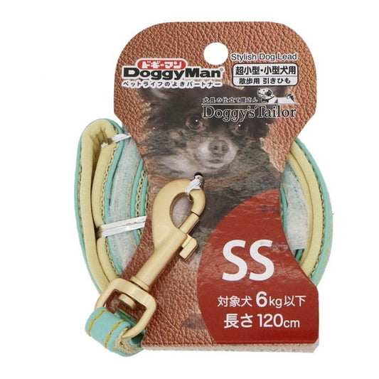 <a href="https://www.qoo10.jp/gmkt.inc/Search/brand.aspx?brandno=25753" target="_blank" class="title_brand" id="btn_brand" title="ドギーマン">ドギーマン</a>Doggys Tailor ドッグリード SS レザースタイル ライトブルー
