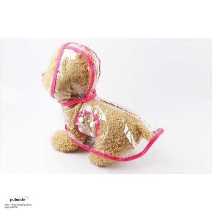 新作 ペットウェア レインコート ポンチョ 犬用 ペット用 フード付き 雨具 雨合羽 雨かっぱ ドッグウェア クリア 透明 シンプル お洒落 便利 お散歩