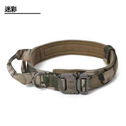 着 小型犬 サバイバル ナイロン製 首輪 ペット用 ミリタリー 中型犬 犬 首輪 迷彩 犬 ハンドル付き グリップ 大型犬 訓練 おしゃれ