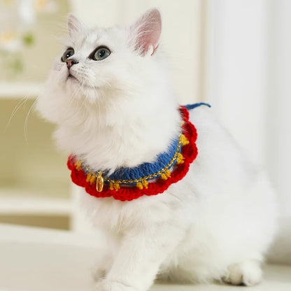 メガ割 重工業織物ペット首猫よだれかフォーシーズンユニバーサ子猫の首犬の首ペットの写真