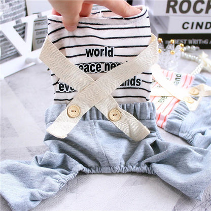 【輸送費無料】ペットの子犬の服夏の薄い4本足のパンツbrフィット感について：薄くて軽いスナップ