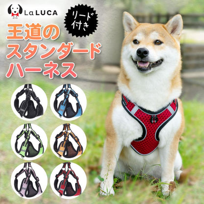 犬 ハーネス リード 抜けにくい 小型犬 中型犬 大型犬 ハーネスリードセット スタンダード 抜けない 犬用 首輪 胴輪 散歩