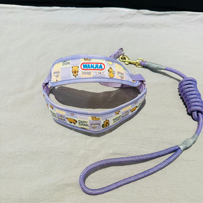 犬の牽引縄のチェーンの小型は犬の熊の子犬を散歩します メガ割ワンピースパンツトートバッグ