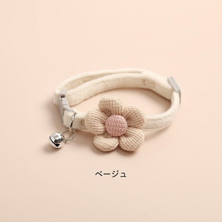 新商品プロモーション，数量限定 犬 首輪 かわいい 花 花柄 フラワー 犬用 小型犬 中型犬 犬の首輪 ペット用品 出かけ 散歩 犬用首輪 鈴付き 長さ調整 チャーム しゃれ 猫の首輪犬 首輪