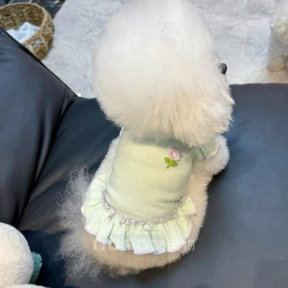 ペット猫 テディ かわいい 通気性の良い服 ビションフリーゼ 犬服 春夏新作 ワッフル 犬 服 犬の服 犬 洋服 犬の服夏 犬洋服
